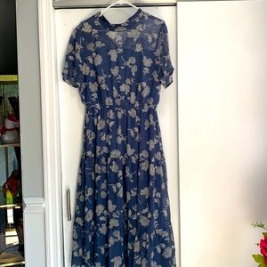 Lulus Floral Dressed Up MIDI Dress